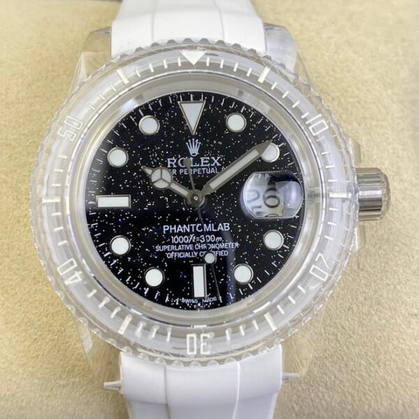 Submariner Black Star Dial CN Custom Acrylic Clear Rolex 40mm