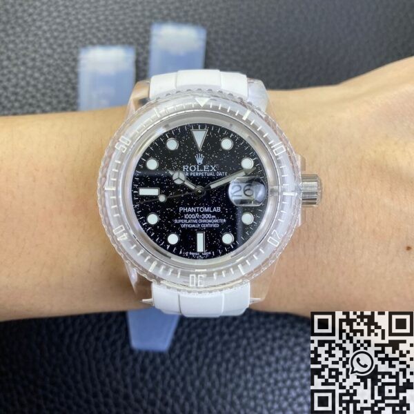 Submariner Black Star Dial CN Custom Acrylic Clear Rolex 40mm