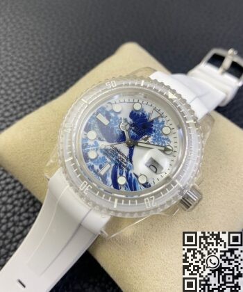 Submariner Kanagawa Surf Disk CN Custom Acrylic Clear Rolex 41