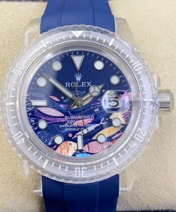 Acrylic Transparent Rolex Submariner CN Custom Size 40mm
