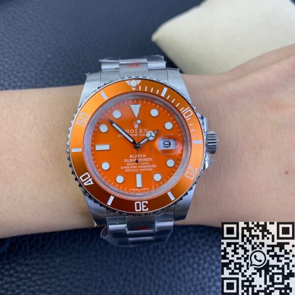 Submariner Orange Dial SW Custom Rolex 116610LN Size 40mm