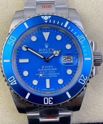Submariner 116610LN Blue Dial SW Custom Rolex Size 40mm