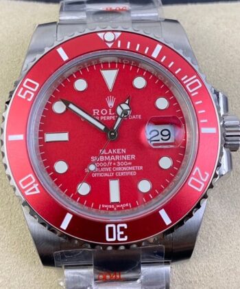 Submariner 116610LN Red Dial SW Custom Rolex Size 40mm