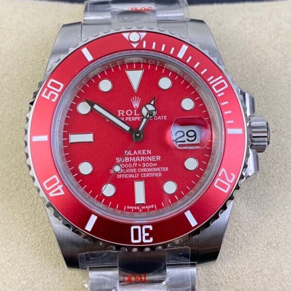 Submariner 116610LN Red Dial SW Custom Rolex Size 40mm