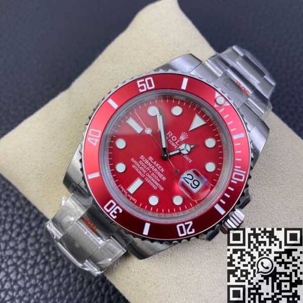 Submariner 116610LN Red Dial SW Custom Rolex Size 40mm