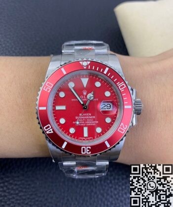 Submariner 116610LN Red Dial SW Custom Rolex Size 40mm