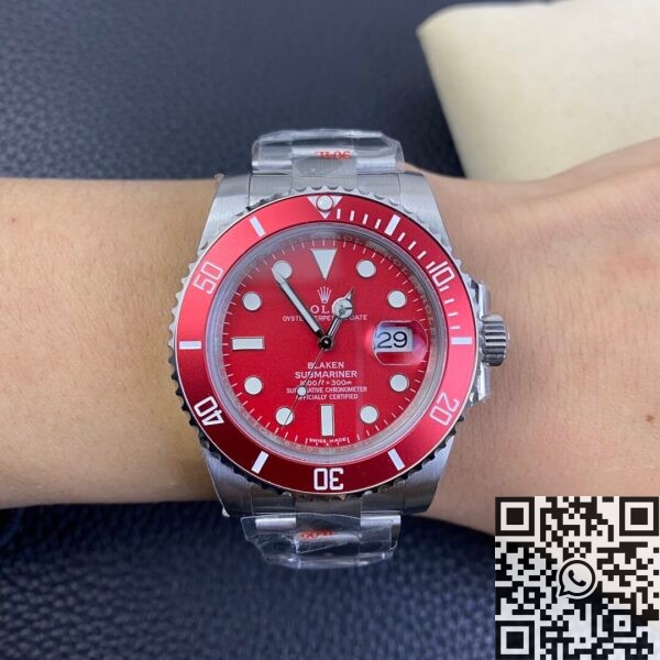 Submariner 116610LN Red Dial SW Custom Rolex Size 40mm