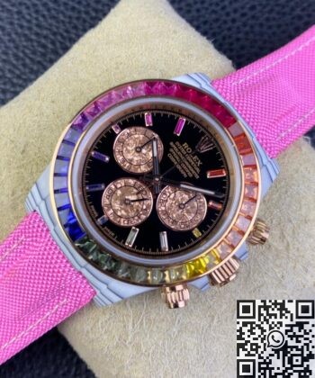 Rainbow Rolex Daytona IPK Custom White Carbon Fiber Version