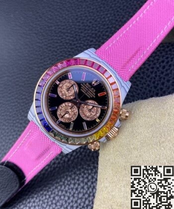 Rainbow Rolex Daytona IPK Custom White Carbon Fiber Version