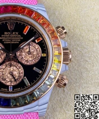 Rainbow Rolex Daytona IPK Custom White Carbon Fiber Version