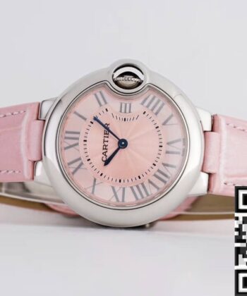 Cartier Ballon Bleu Chrono Pink Belt Size 33MM Quartz AF Factory
