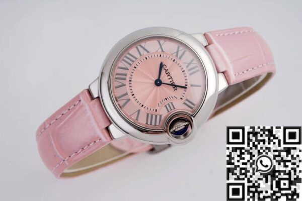 Cartier Ballon Bleu Chrono Pink Belt Size 33MM Quartz AF Factory