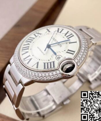 Cartier Ballon Bleu Chronographe WE9009Z3 Silver Dial 42mm
