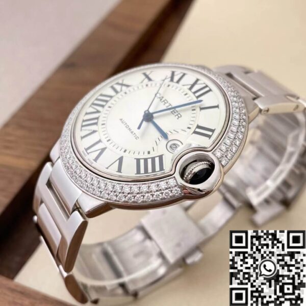 Cartier Ballon Bleu Chronographe WE9009Z3 Silver Dial 42mm