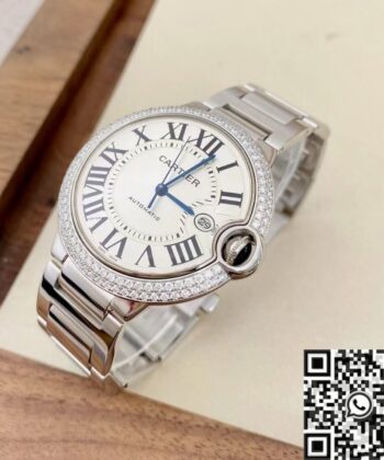 Cartier Ballon Bleu Chronographe WE9009Z3 Silver Dial 42mm