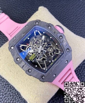 Richard Mille RM35 RM35-02 Pink Rubber Strap Watch T+ Factory