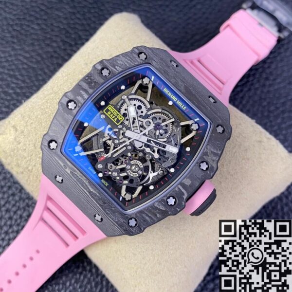 Richard Mille RM35 RM35-02 Pink Rubber Strap Watch T+ Factory