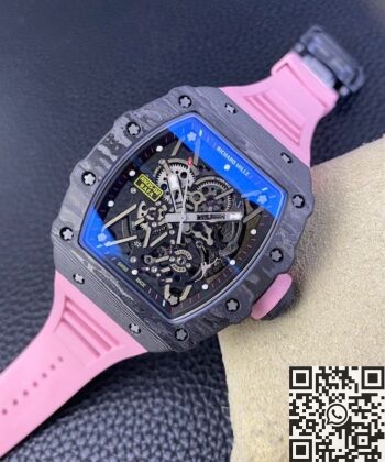 Richard Mille RM35 RM35-02 Pink Rubber Strap Watch T+ Factory