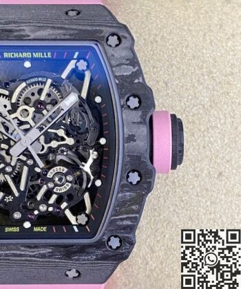 Richard Mille RM35 RM35-02 Pink Rubber Strap Watch T+ Factory