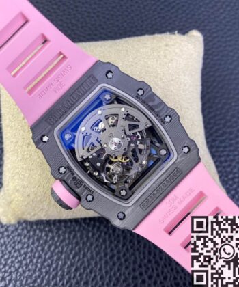 Richard Mille RM35 RM35-02 Pink Rubber Strap Watch T+ Factory