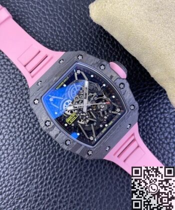 Richard Mille RM35 RM35-02 Pink Rubber Strap Watch T+ Factory