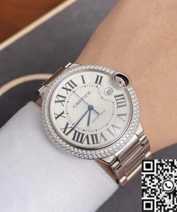 Cartier Ballon Bleu Chronographe WE9009Z3 Silver Dial 42mm