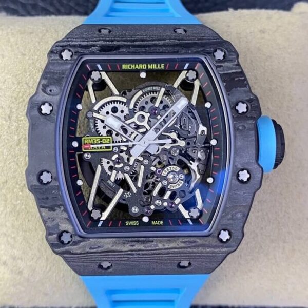RM35 Richard Mille RM35-02 Blue Rubber Straps T+ Factory