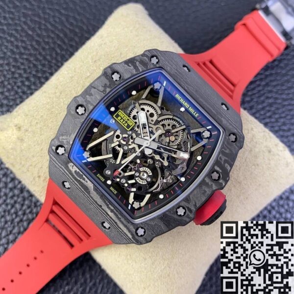 T+ Factory Richard Mille RM35-02 Red Rubber Strap Watch