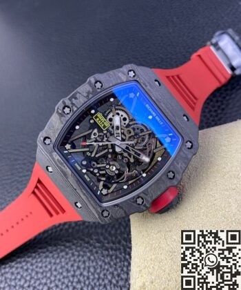 T+ Factory Richard Mille RM35-02 Red Rubber Strap Watch