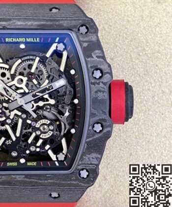 T+ Factory Richard Mille RM35-02 Red Rubber Strap Watch