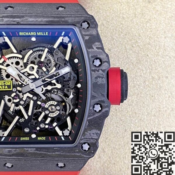 T+ Factory Richard Mille RM35-02 Red Rubber Strap Watch