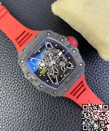 T+ Factory Richard Mille RM35-02 Red Rubber Strap Watch