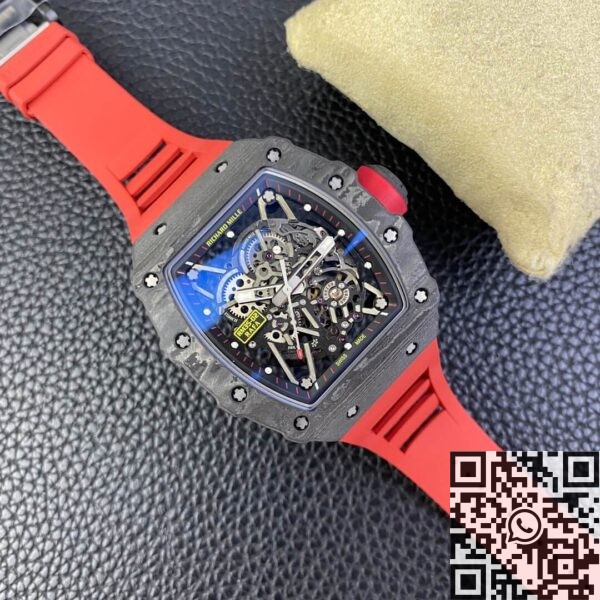 T+ Factory Richard Mille RM35-02 Red Rubber Strap Watch