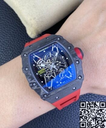T+ Factory Richard Mille RM35-02 Red Rubber Strap Watch