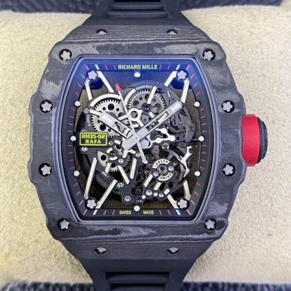 T+ Factory RM35-02 Richard Mille Black Carbon Fiber Case Watch