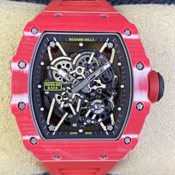 T+ Factory RM35-02 Watch Richard Mille Red Carbon Fiber Case