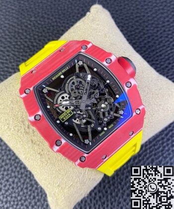 RM35-02 Replica Watch Richard Mille Carbon Fiber Case Yellow