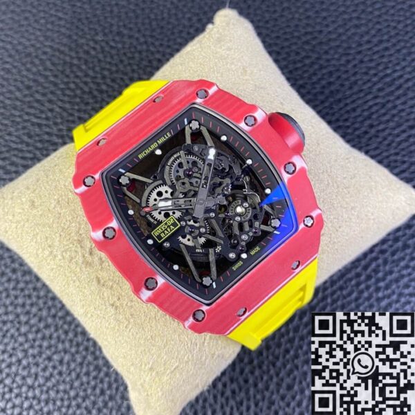 RM35-02 Replica Watch Richard Mille Carbon Fiber Case Yellow