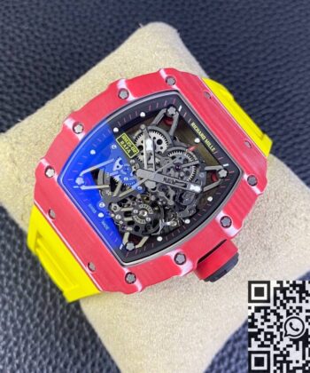 RM35-02 Replica Watch Richard Mille Carbon Fiber Case Yellow