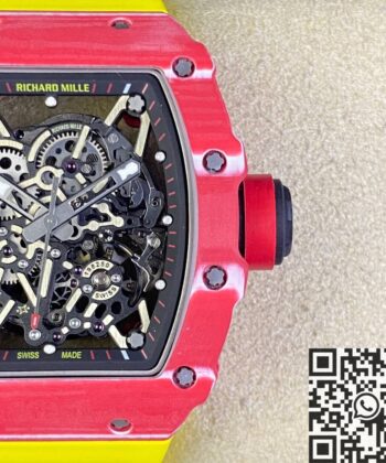 RM35-02 Replica Watch Richard Mille Carbon Fiber Case Yellow