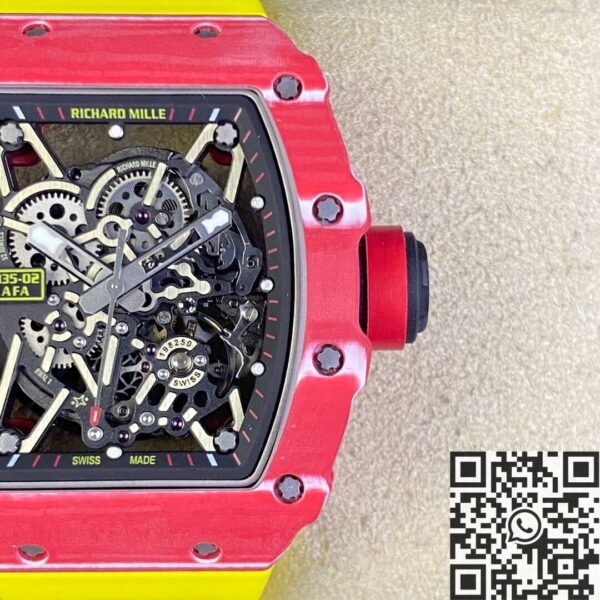 RM35-02 Replica Watch Richard Mille Carbon Fiber Case Yellow
