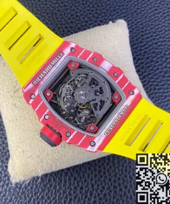 RM35-02 Replica Watch Richard Mille Carbon Fiber Case Yellow