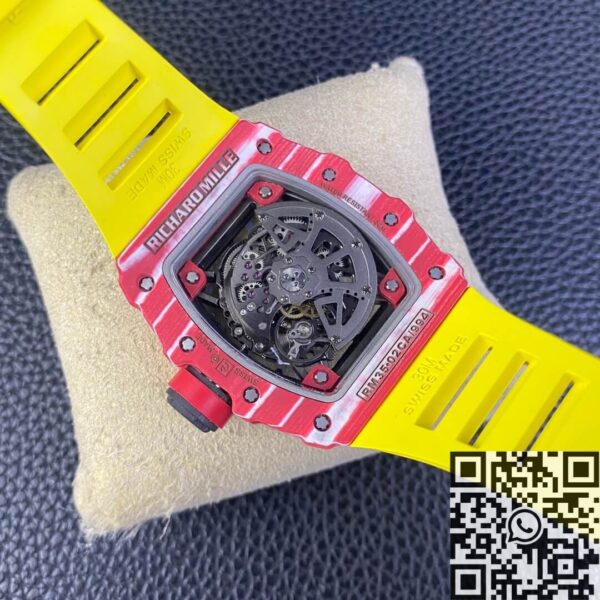 RM35-02 Replica Watch Richard Mille Carbon Fiber Case Yellow