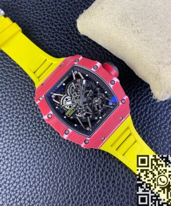 RM35-02 Replica Watch Richard Mille Carbon Fiber Case Yellow