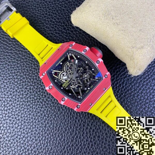 RM35-02 Replica Watch Richard Mille Carbon Fiber Case Yellow