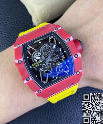 RM35-02 Replica Watch Richard Mille Carbon Fiber Case Yellow