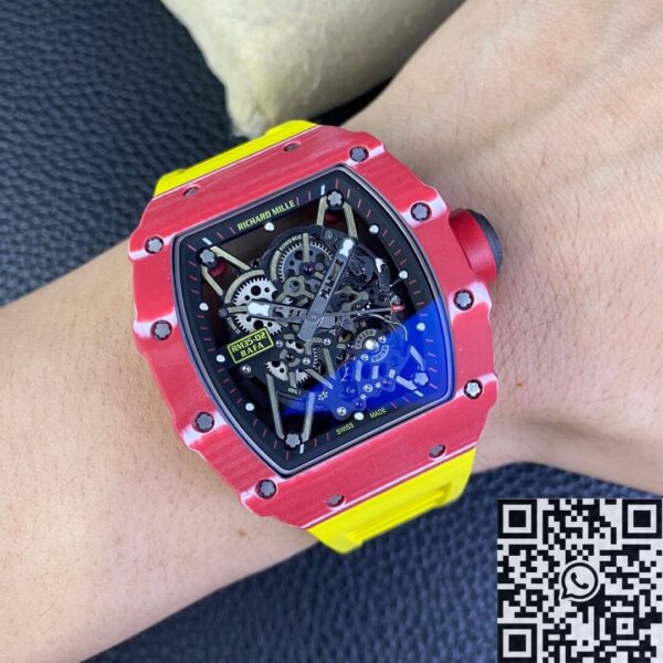 RM35-02 Replica Watch Richard Mille Carbon Fiber Case Yellow