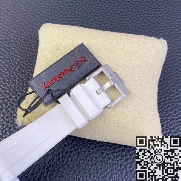 Rolex Daytona Rubber Strap White Ceramic Watch 5G Custom