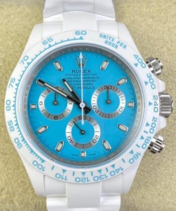 Rolex Daytona Tiffany Blue AET Custom White Ceramics Watch