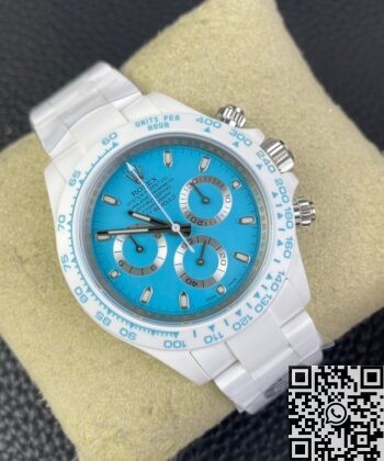 Rolex Daytona Tiffany Blue AET Custom White Ceramics Watch